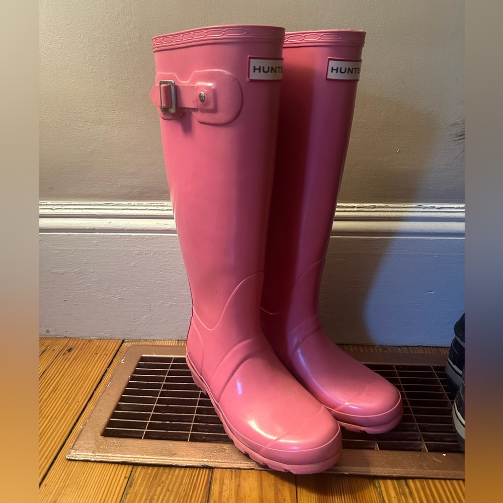Hunter pink rain Boots